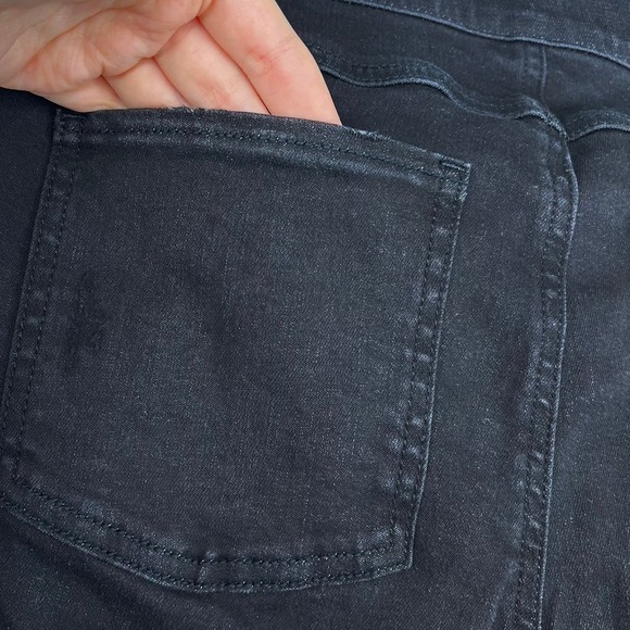 SPANX Vintage Distressed Ankle Skinny Jeans in Vintage Black Size Large - Picture 7 of 10